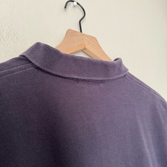 Vintage Polo Ralph Lauren Men Navy Blue Collared Shirt Polo Red Logo Size Medium - Picture 7 of 9